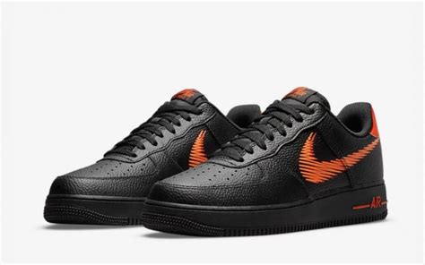 nike air force bovenkant zwart met oranje|Zwart Nike Air Force 1 Heren .